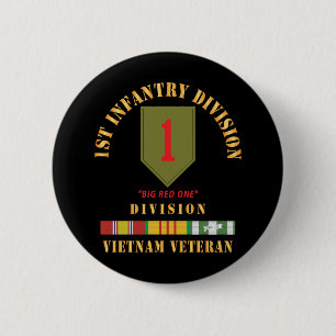 1. Infanterieabteilung - Big Red One - Vietnam Vet Button