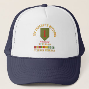 1. Infanterieabteilung - Big Red One - Vietnam Vet Truckerkappe