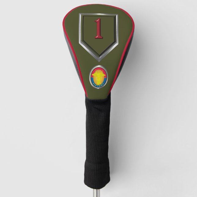 1. Infanteriediv "Big Red One" Patch Golf Headcover (Vorderseite)
