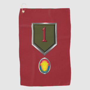 1. Infanteriedivision "Big Red One" Custom Patch Golfhandtuch