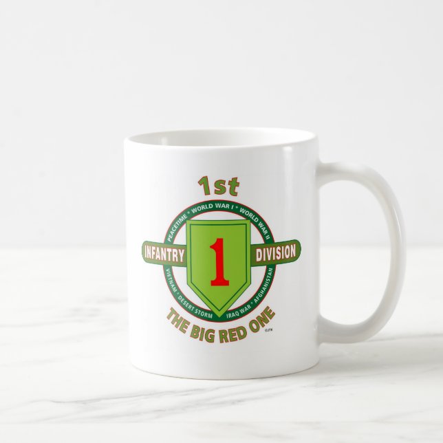 1. INFANTERIEDIVISION "das GROSSE ROT EINS " Kaffeetasse (Rechts)