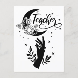 1- Inspirationslehrer-Hemd, Minimalistisch Teacher Postkarte