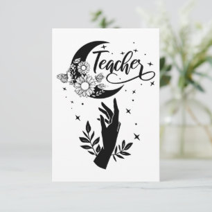 1- Inspirationslehrer-Hemd, Minimalistisch Teacher RSVP Karte