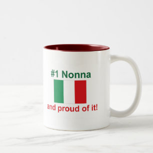 #1 Italiener Nonna (Großmutter) Zweifarbige Tasse