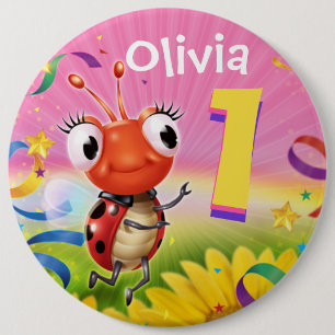 1 Jahr Abzeichen für benutzerdefinierte Geburtstag Button