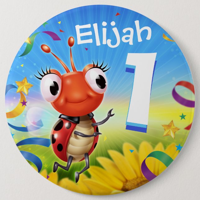 1 Jahr Abzeichen für benutzerdefinierte Geburtstag Button (Vorderseite)