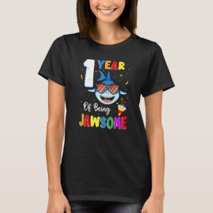 1 Jahr als Jawsome Shark 1. Geburtstag 1 Jahr T-Shirt