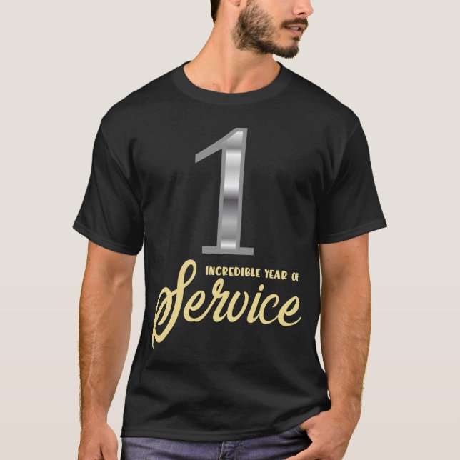 1 Jahr Anreize für die Mitarbeiterbewertung T-Shirt (Vorderseite)