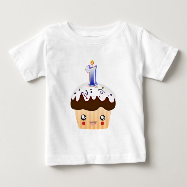 1 Jahr Cupcake T - Blue Baby T-shirt (Vorderseite)