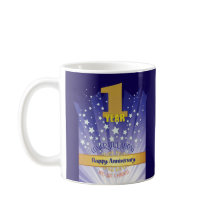 1 Jahr CUSTOM Erholung Jahrestag kühne Zahl