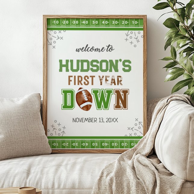 1. Jahr Fußball 1 Geburtstag Begrüßungszeichen Poster (Von Creator hochgeladen)