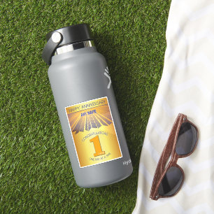 1 Jahr Golden Ray 12-Schritte CUSTOM NAME Aufkleber