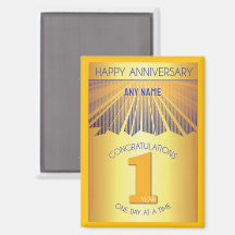 1 Jahr | Golden Ray 12-Schritte CUSTOM NAME