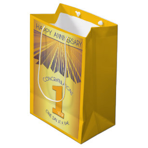 1 Jahr Golden Ray 12-Schritte-Jubiläum Mittlere Geschenktüte