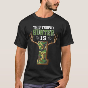 1 Jahr Jagen 1 Geburtstag Party Hirschjäger T-Shirt