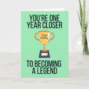1 Jahr Naher, um eine Legende zu werden - Geburtst Karte