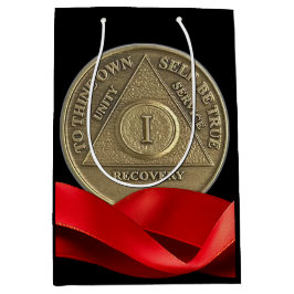 1 Jahr OM Jubiläumsmünzen Red Ribbon Mittlere Geschenktüte