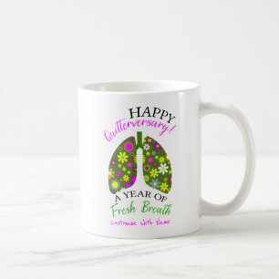 1 Jahr Rauchverbot Anniversary Zitat Floral Lunge Kaffeetasse