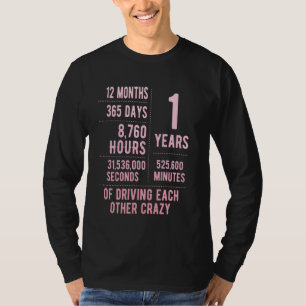 1 Jahr Verheiratet Funny 1. Hochzeitstag T-Shirt