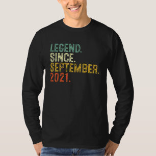 1 Jahre alte Legende seit September 2021 1. Geburt T-Shirt
