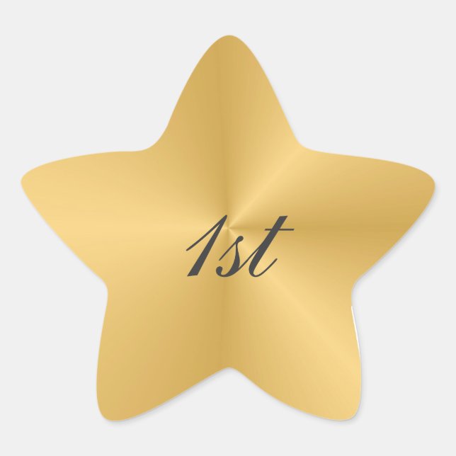 1. Jahrestag Stern-Aufkleber (Vorderseite)