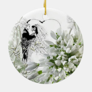 1. Jahrheirat 3 Keramik Ornament