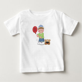 1-jähriger Junge und sein Hund Baby T-shirt