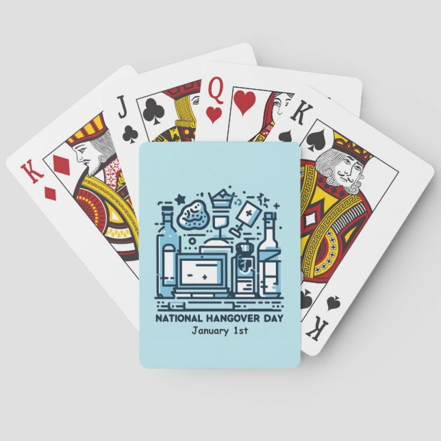 1. Januar - Nationalfeiertag Spielkarten (Rückseite)