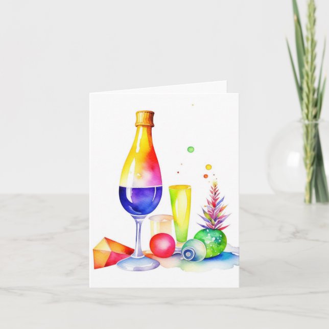 1. Januar Neujahrstag B Karte (Vorderseite)