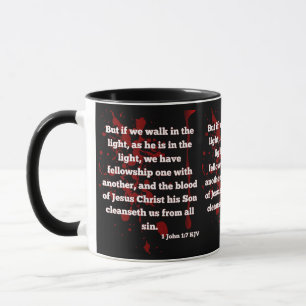 1 Johannes 1:7 Bibelverse Gehen im Licht des Glaub Tasse