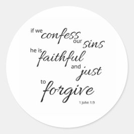 1 Johannes 1:9 Aufkleber | Vergeben