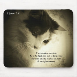 1 Johannes 1:9 Treu und verzeih Mousepad