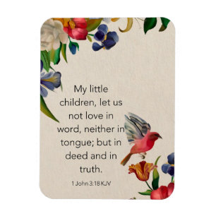 1 Johannes 3:18 KJV Flexibler Foto-Magnet Magnet