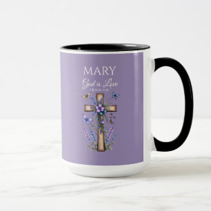 1 Johannes 4:16 Gott ist Liebe – Personalisierte c Tasse