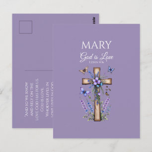 1 Johannes 4:16 Gott ist Liebe – Personalisiertes Postkarte