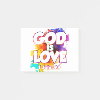 1 Johannes 4:16 Gott ist Liebe, und wer auch immer Post-it Klebezettel