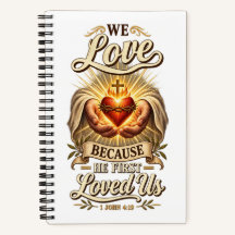 1 JOHANNES 4:19 Wir Lieben Notizbuch
