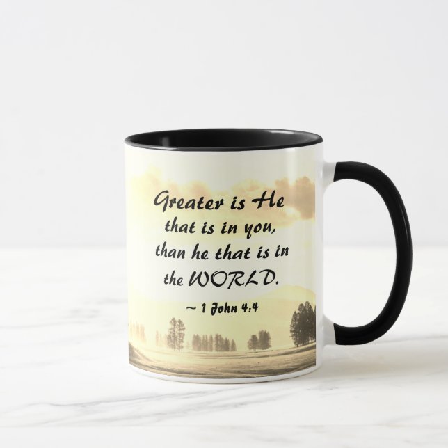 1 Johannes 4:4 Großer ist Er, der in dir ist Tasse (Rechts)