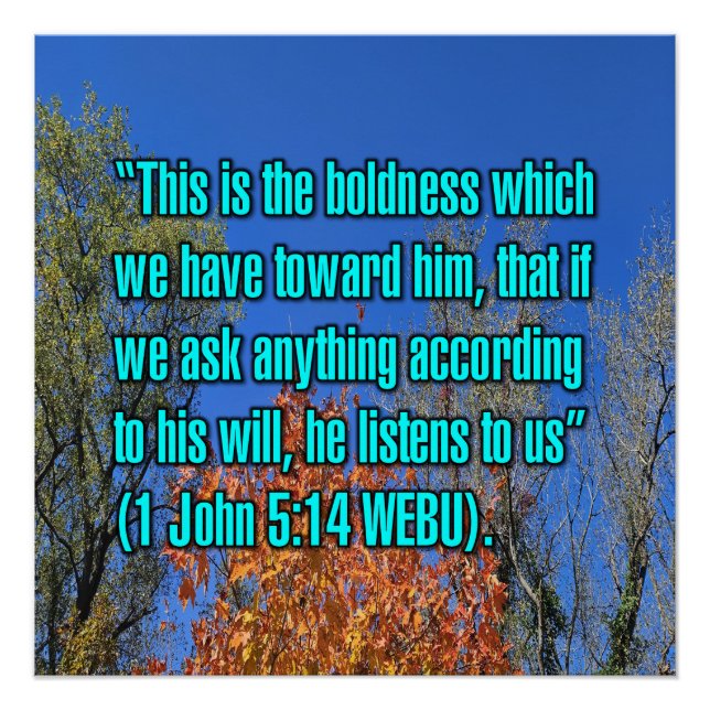 1 Johannes 5:14 WEBU Poster (Vorderseite)