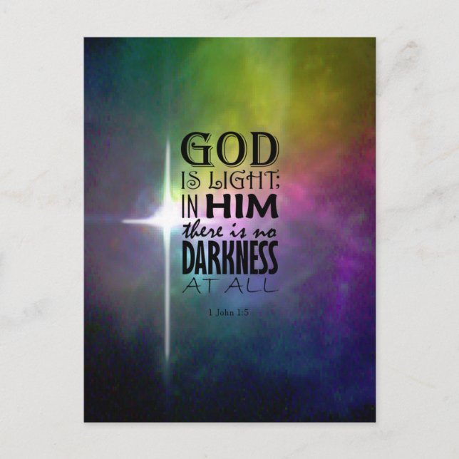 1. John 1:5 Postkarte (Vorderseite)
