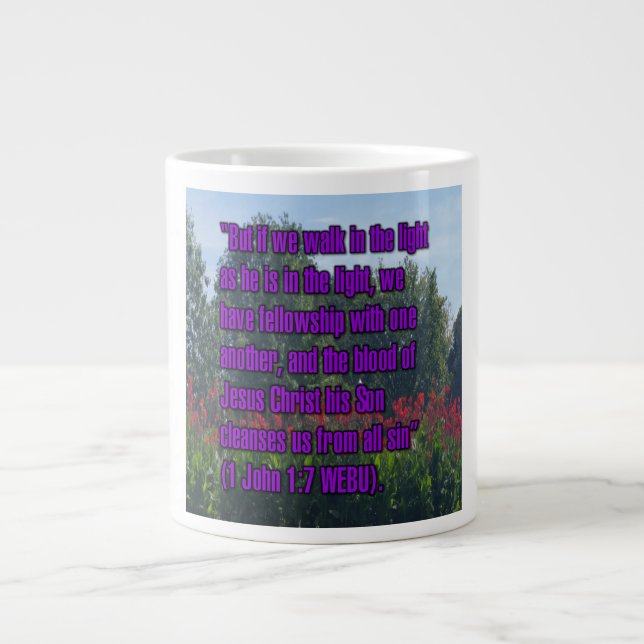 1 John 1:7 WEBU Mug Jumbo-Tasse (Vorderseite)