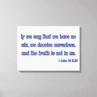 1 John 1:8 Bibel Verse KJV Mauer Art Leinwanddruck