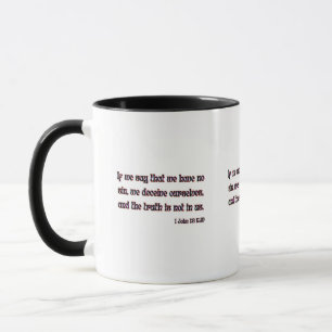 1 John 1:8 KJV Bible Verse Zwei-Tonen-Tasse Tasse