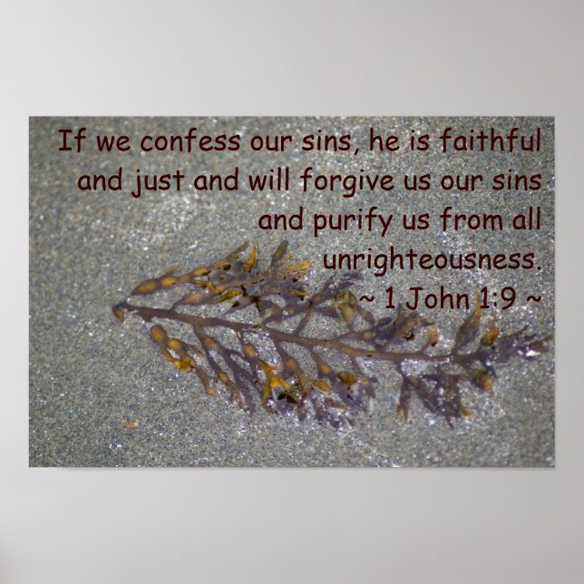 1. John 1:9 Poster (Vorne)