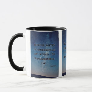 1 John 3:4 KJV Bible Verse Pic Zwei-Tone-Tasse Tasse