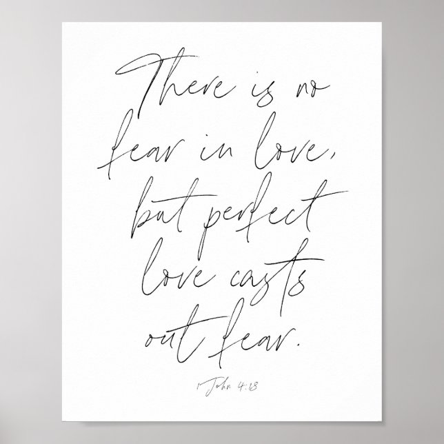 1 John 4:18 Script Poster (Vorne)