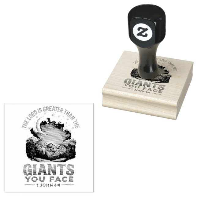 1. John 4:4 Gummistempel (Stempel)