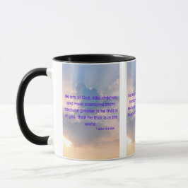 1 John 4:4 KJV Bible Verse Pic Zwei-Tone-Tasse Tasse