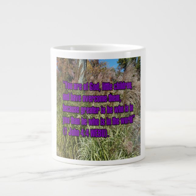 1 John 4:4 WEBU Mug Jumbo-Tasse (Vorderseite)