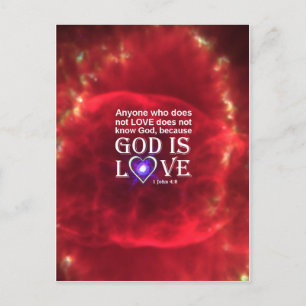 1. John 4:8 Postkarte